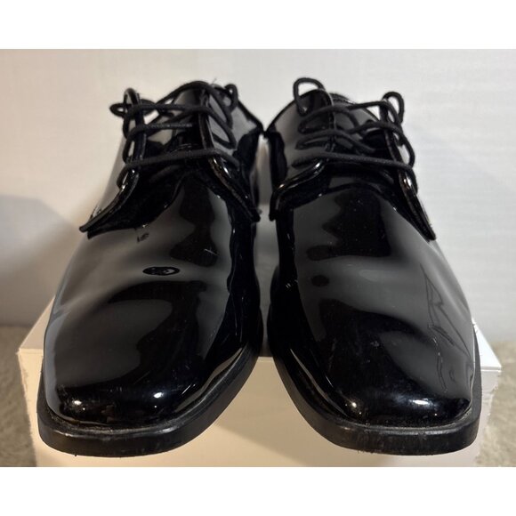 Joseph Abboud Shoes Mens Size 9M Black Patent Leather Lace Up Oxford - Picture 4 of 13